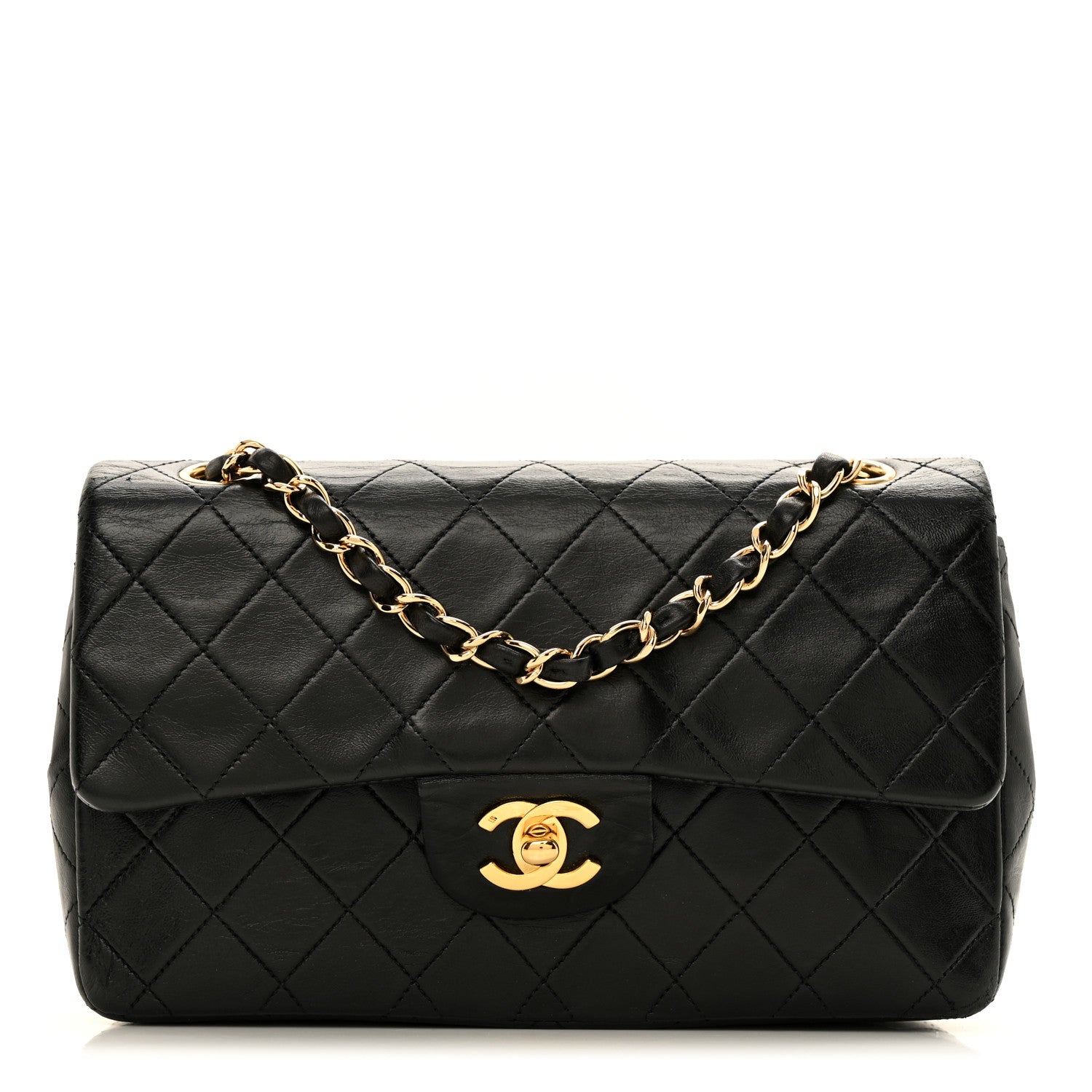 Chanel Lambskin Quilted Small Double Flap Black 1 of 13