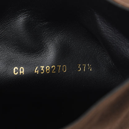 Saint Laurent Suede Goatskin BB 20 Over The Knee Fringed Boots 37.5 Coffee Brown 7 of 7