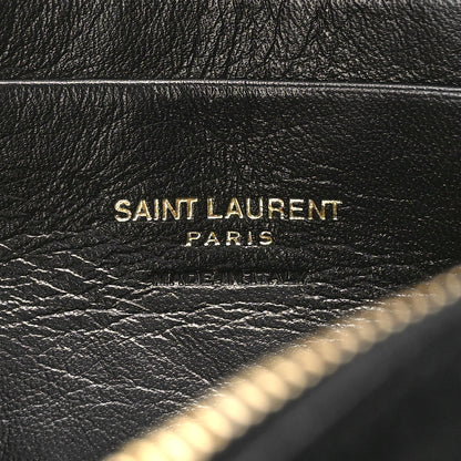 Saint Laurent Suede Matelasse Monogram Mini Lou Camera Bag Black 6 of 8