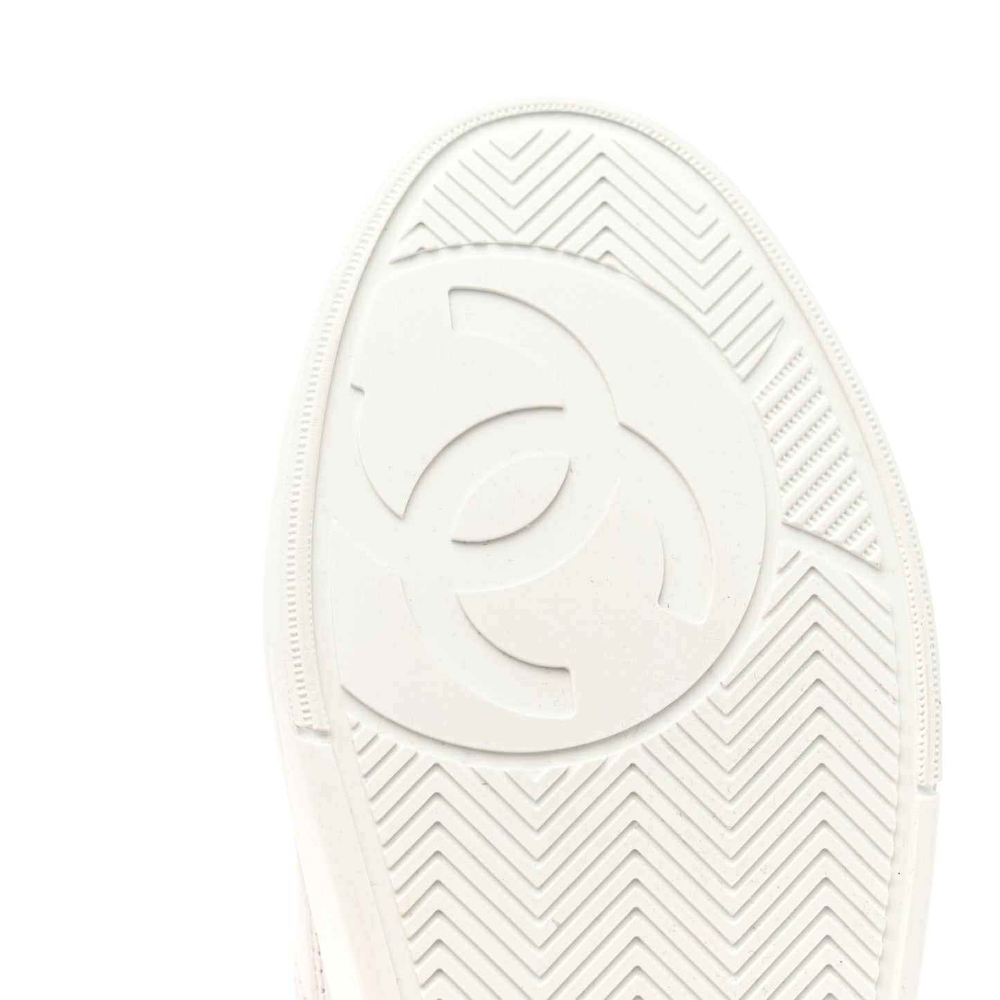 Calfskin Womens CC Sneakers 36.5 White