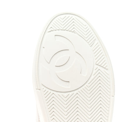 Chanel Calfskin Womens CC Sneakers 36.5 White 9 of 10