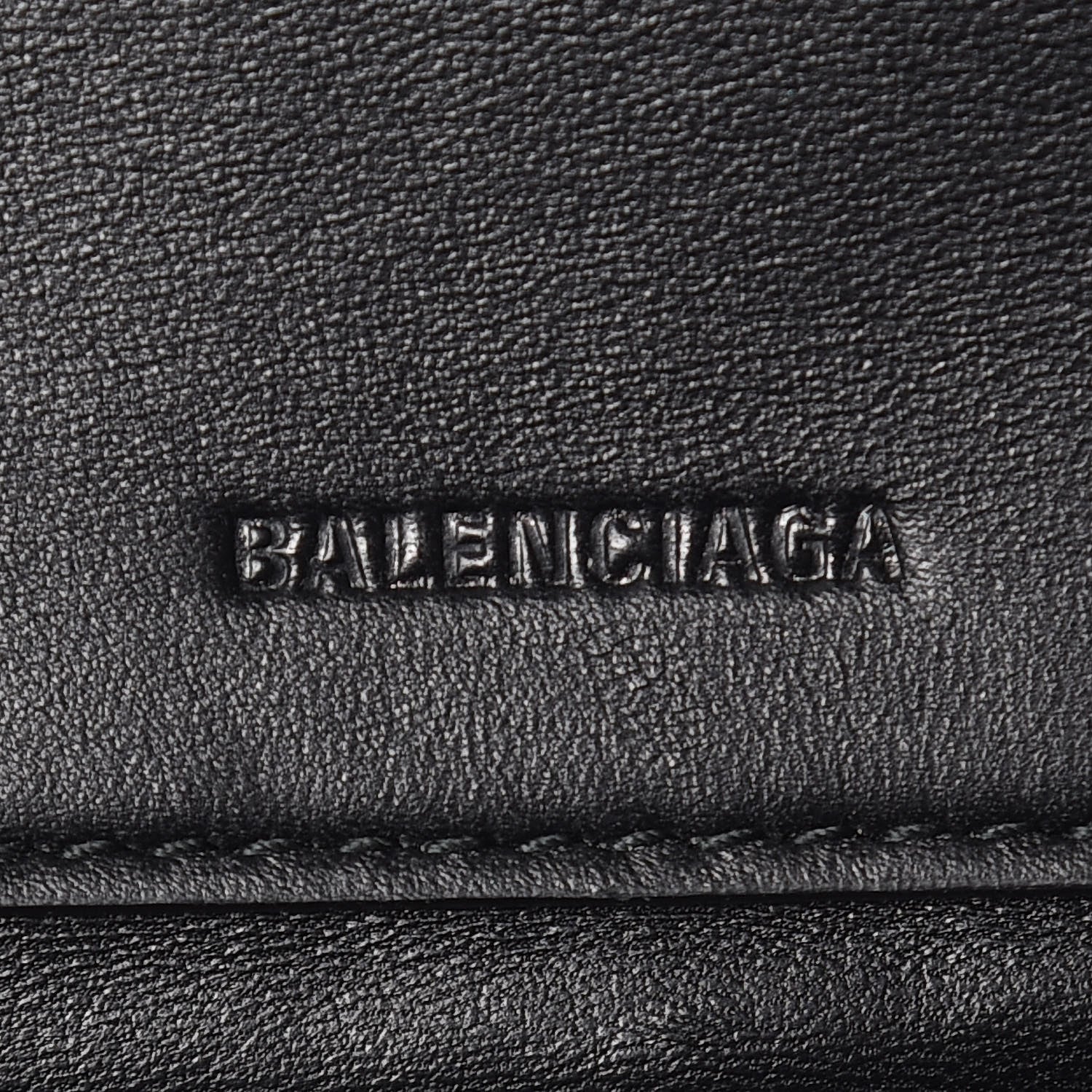 Balenciaga Velvet Logo Matelasse BB Chain Wallet Black 8 of 8
