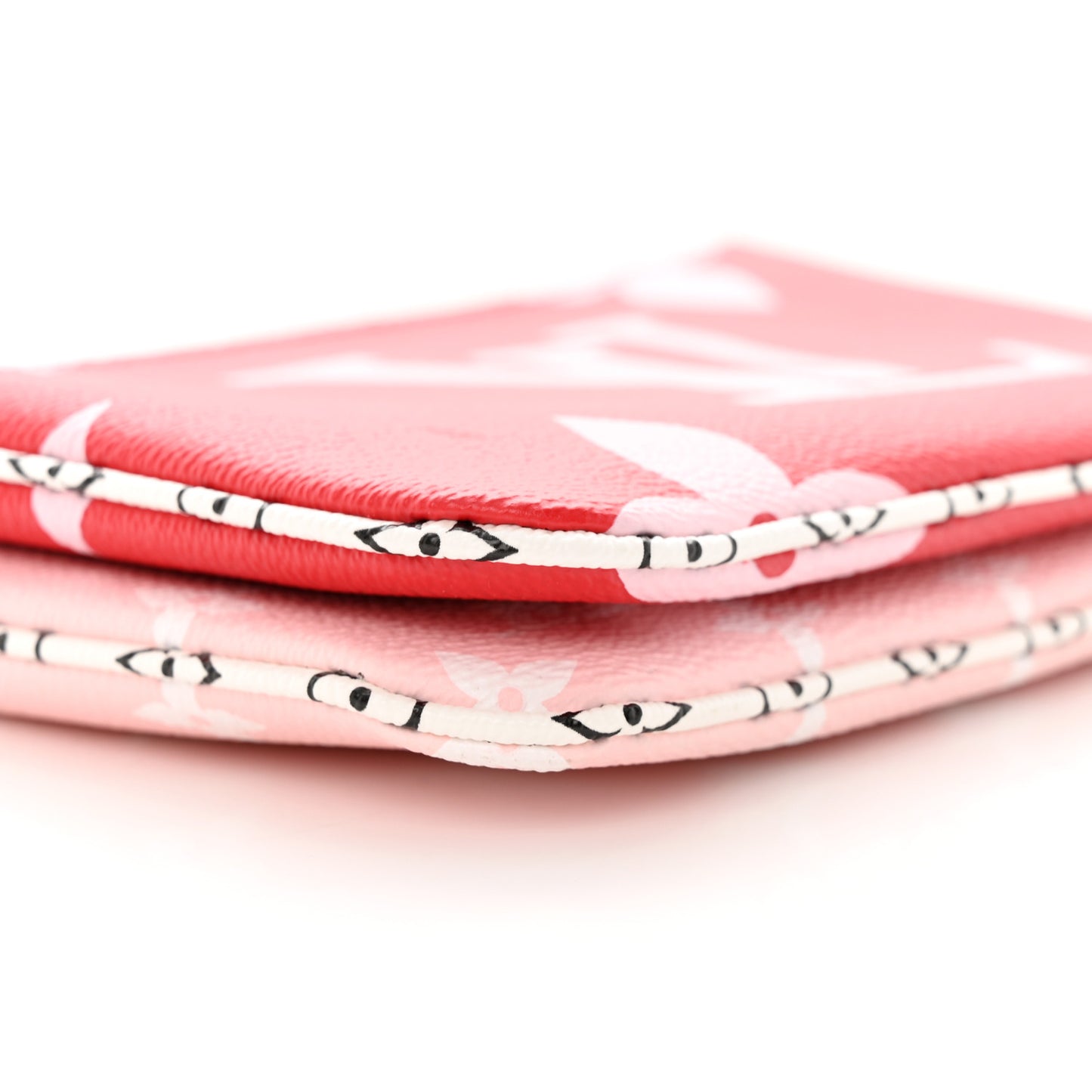 Monogram Giant Double Zip Pochette Rouge