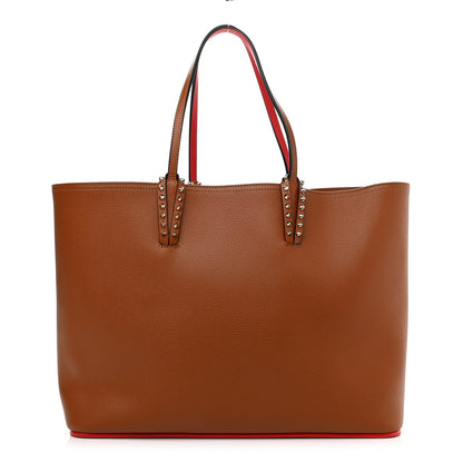 Christian Louboutin Calfskin Spikes East West Cabata Tote Cannelle 3 of 9