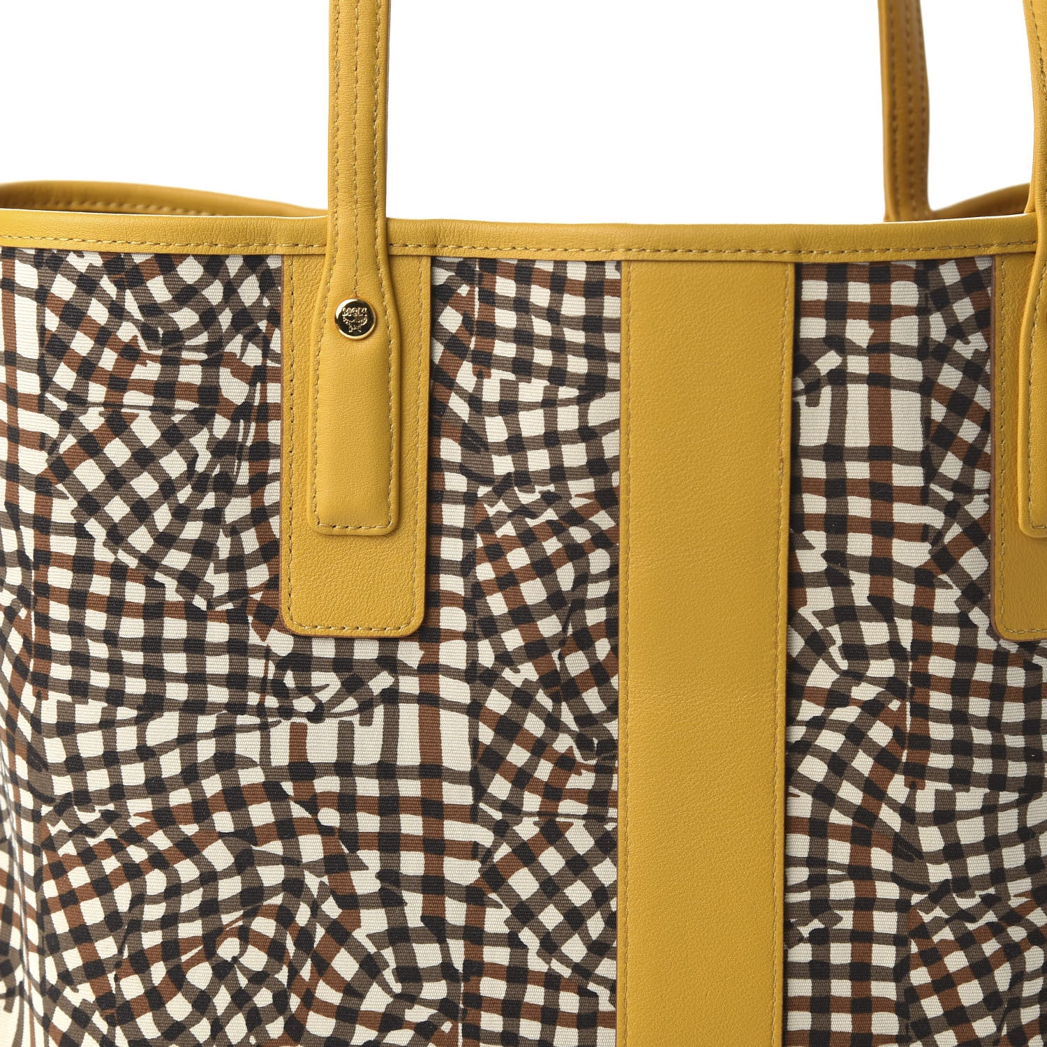 MCM Visetos Medium Liz Reversible Shopper Tote Cognac Yellow 16 of 16