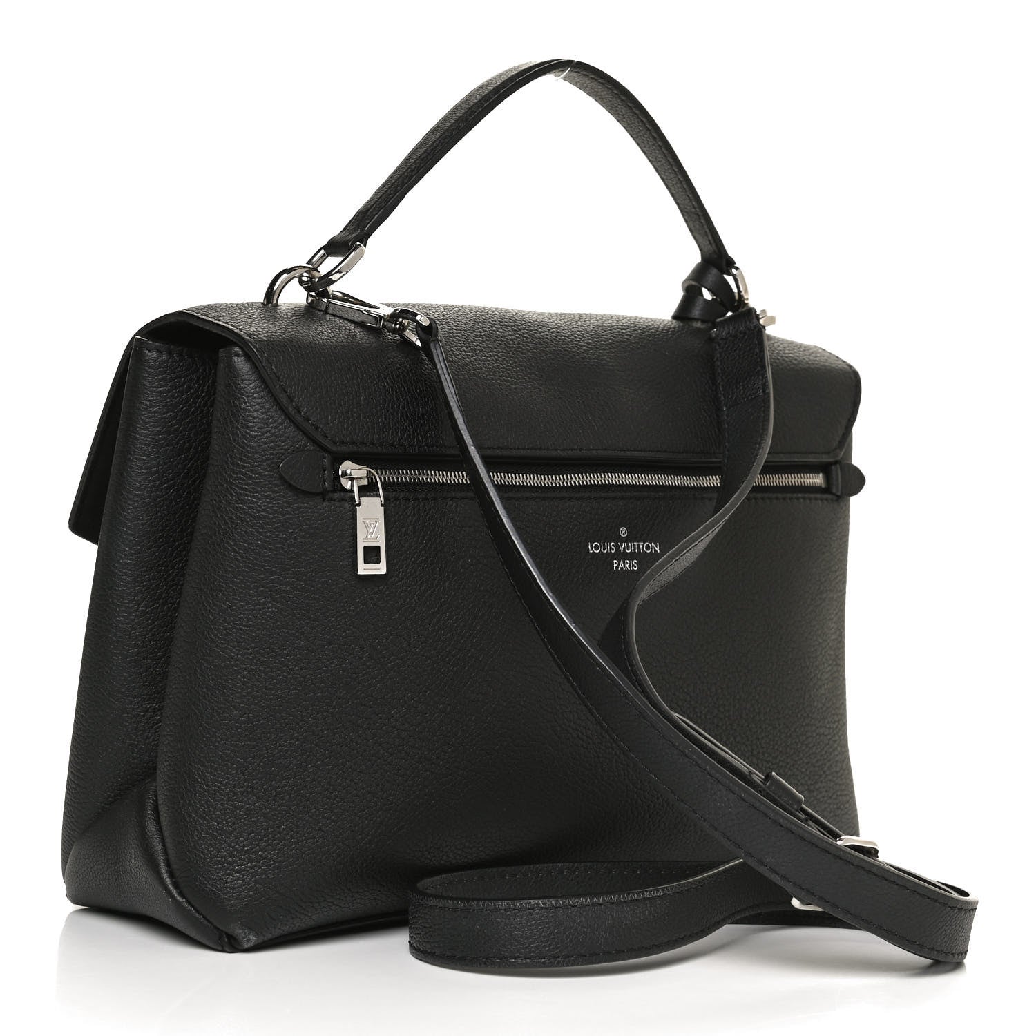 Louis Vuitton Soft Calfskin My Lockme Top Handle Vanille Black 3 of 14