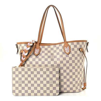 Louis Vuitton Damier Azur Braided Neverfull MM Orange 1 of 14
