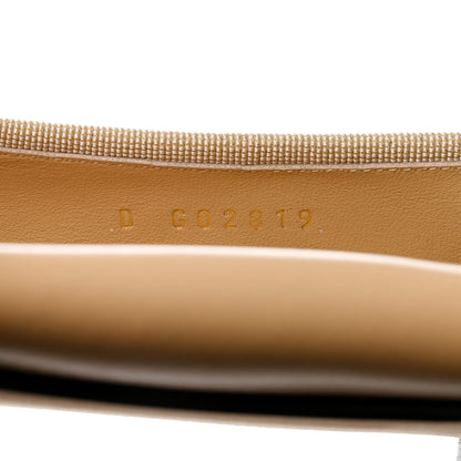 Chanel Lambskin Cap Toe CC Ballerina Flats 39.5 Beige Black 6 of 9