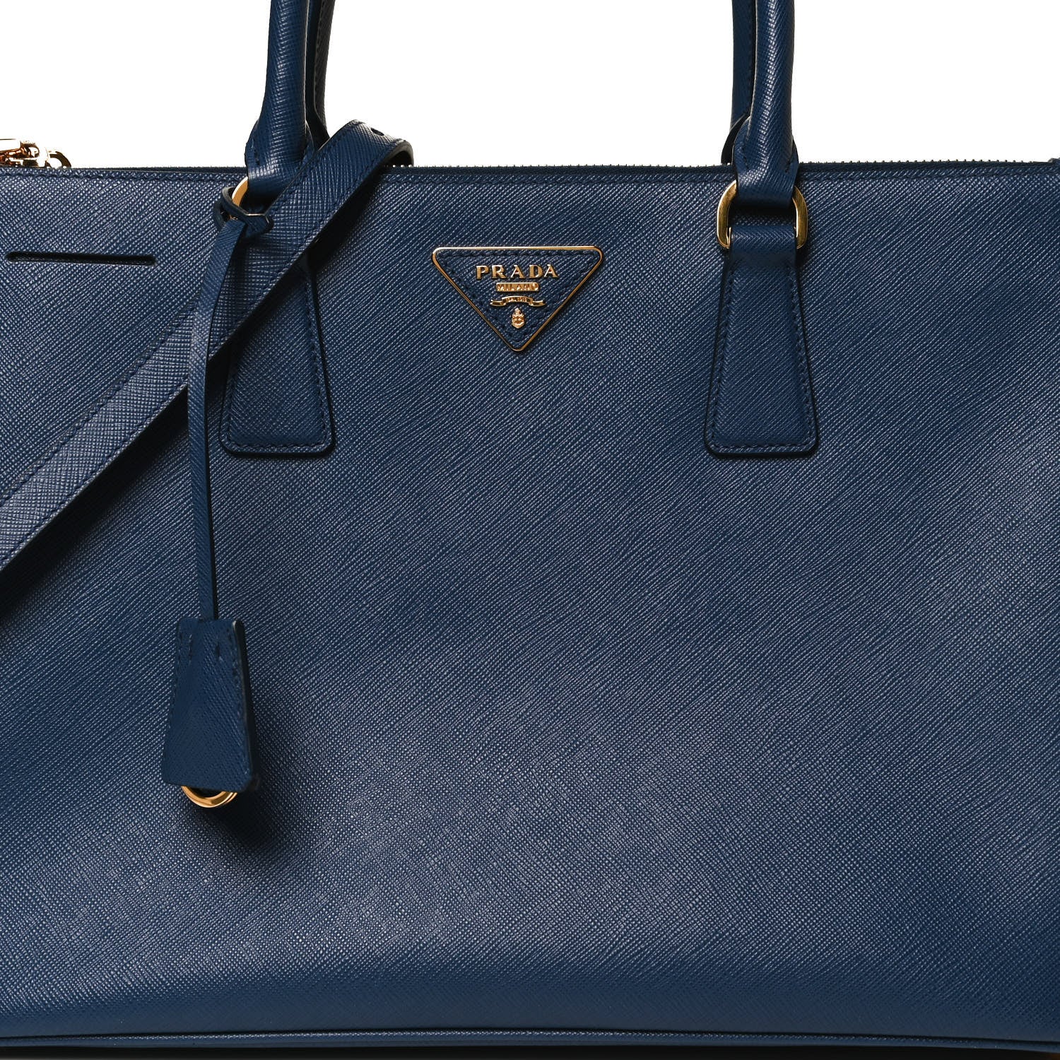 Prada Saffiano Galleria Double Zip Tote Bleuette 8 of 10