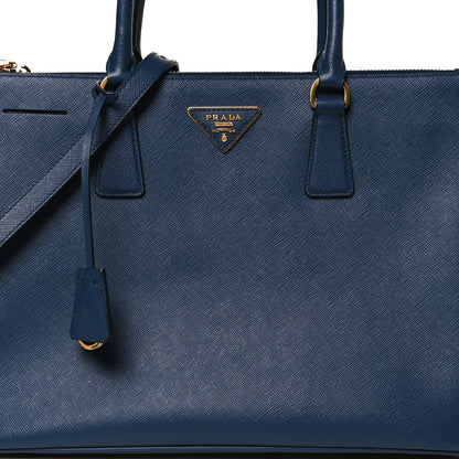 Prada Saffiano Galleria Double Zip Tote Bleuette 8 of 10