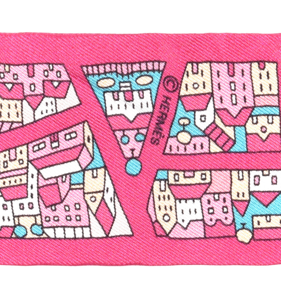 Silk Rive Droite Rive Gauche Twilly Rose Vif Turquoise Creme