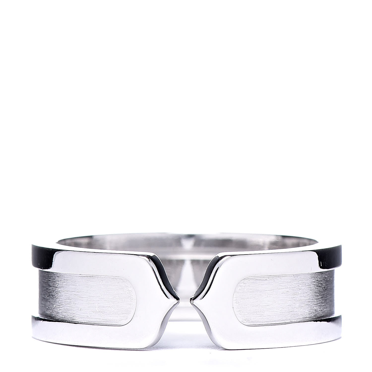 Cartier 18K White Gold 6.5mm C De Ring 56 7.5 1 of 6