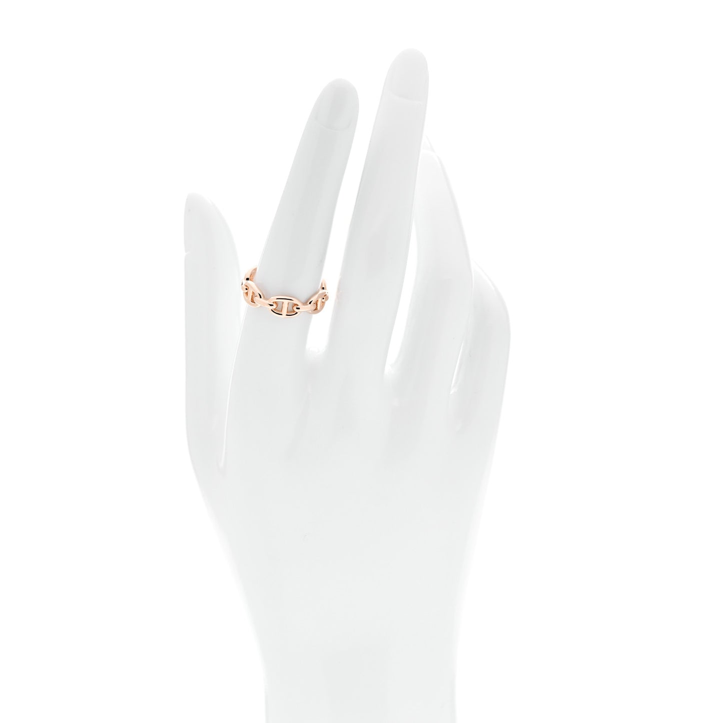 18K Rose Gold PM Chaine d'Ancre Enchainee Ring 54 6.75