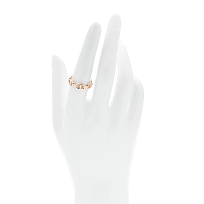 Hermes 18K Rose Gold PM Chaine d'Ancre Enchainee Ring 54 6.75 2 of 7