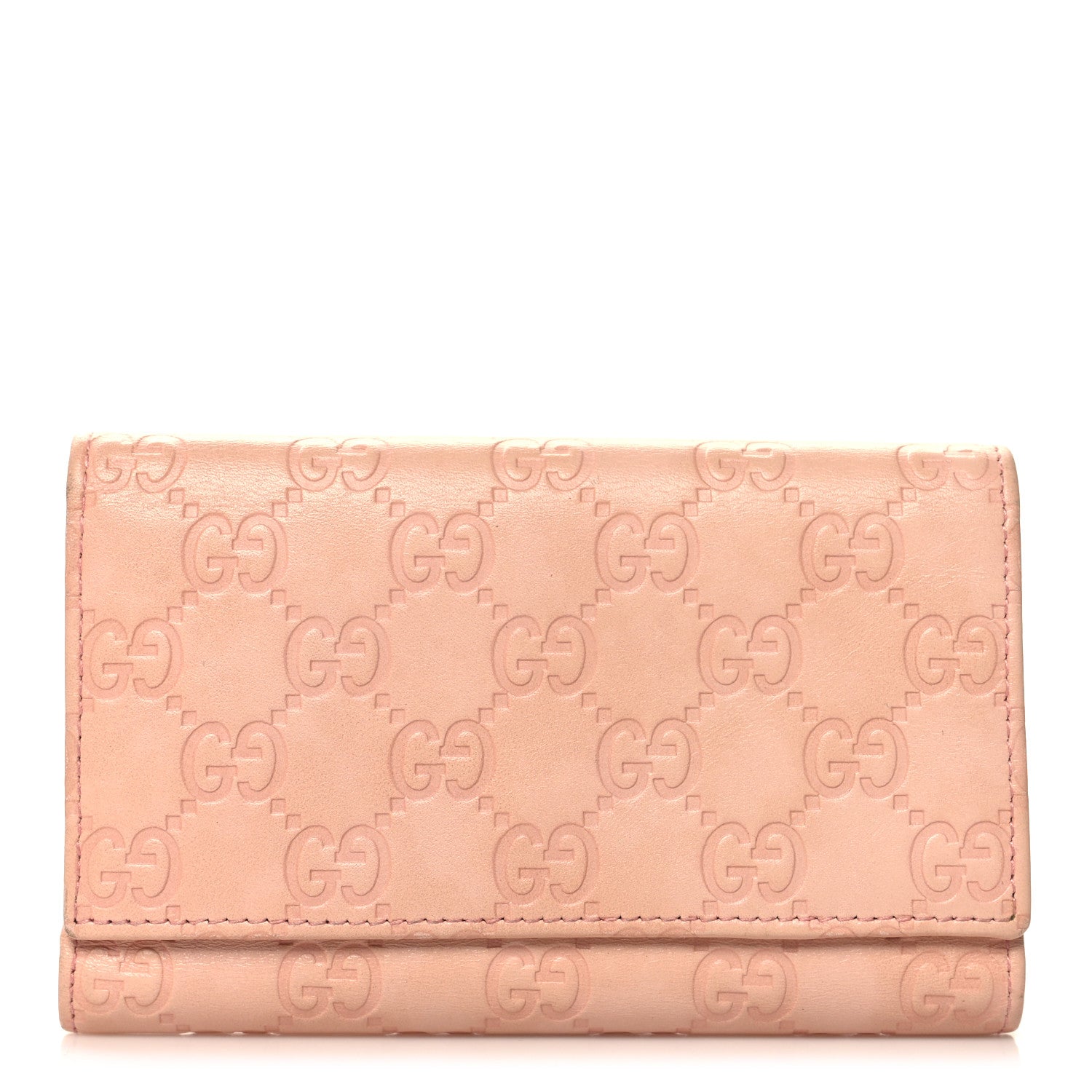 Gucci Guccissima Continental Flap Wallet Pink 1 of 10