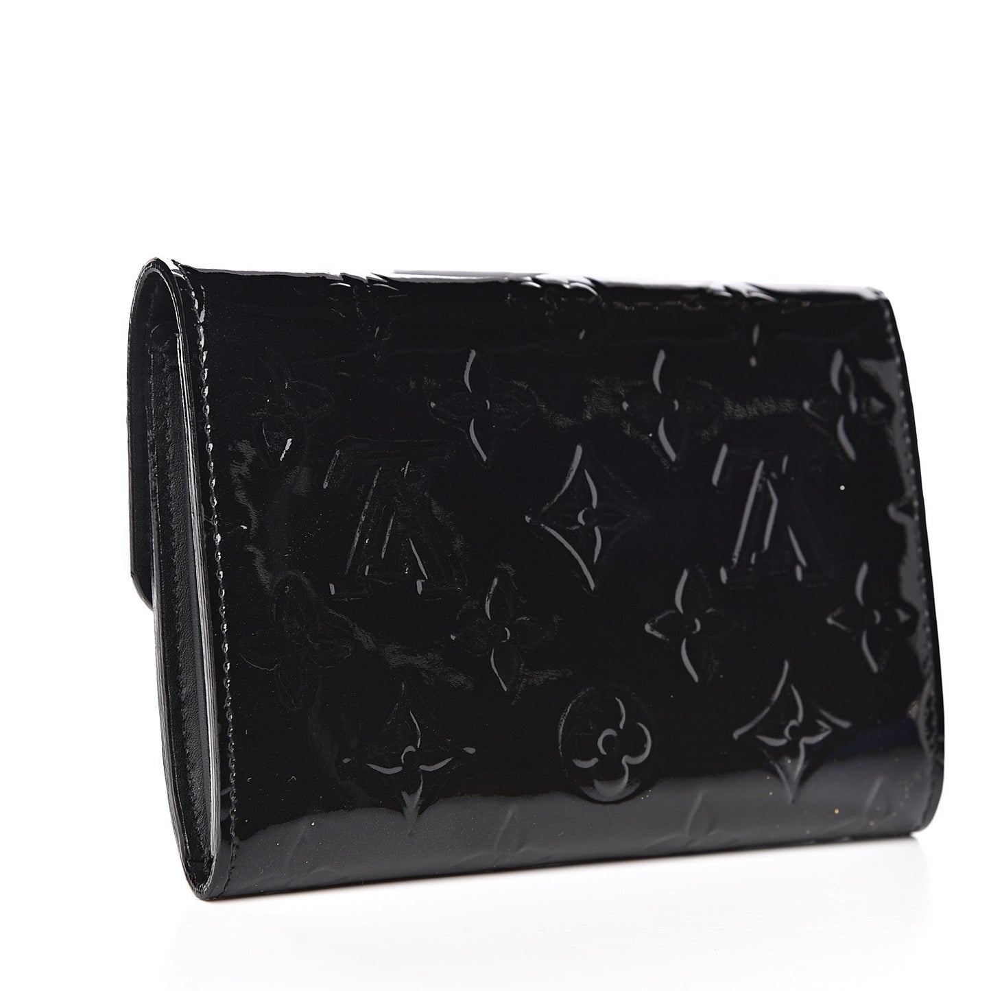 Vernis Sarah Compact Wallet Black Magnetique