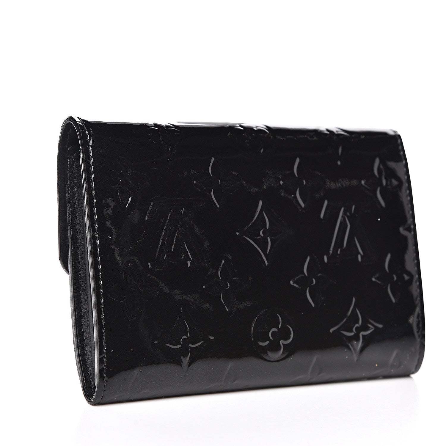 Louis Vuitton Vernis Sarah Compact Wallet Black Magnetique 3 of 10
