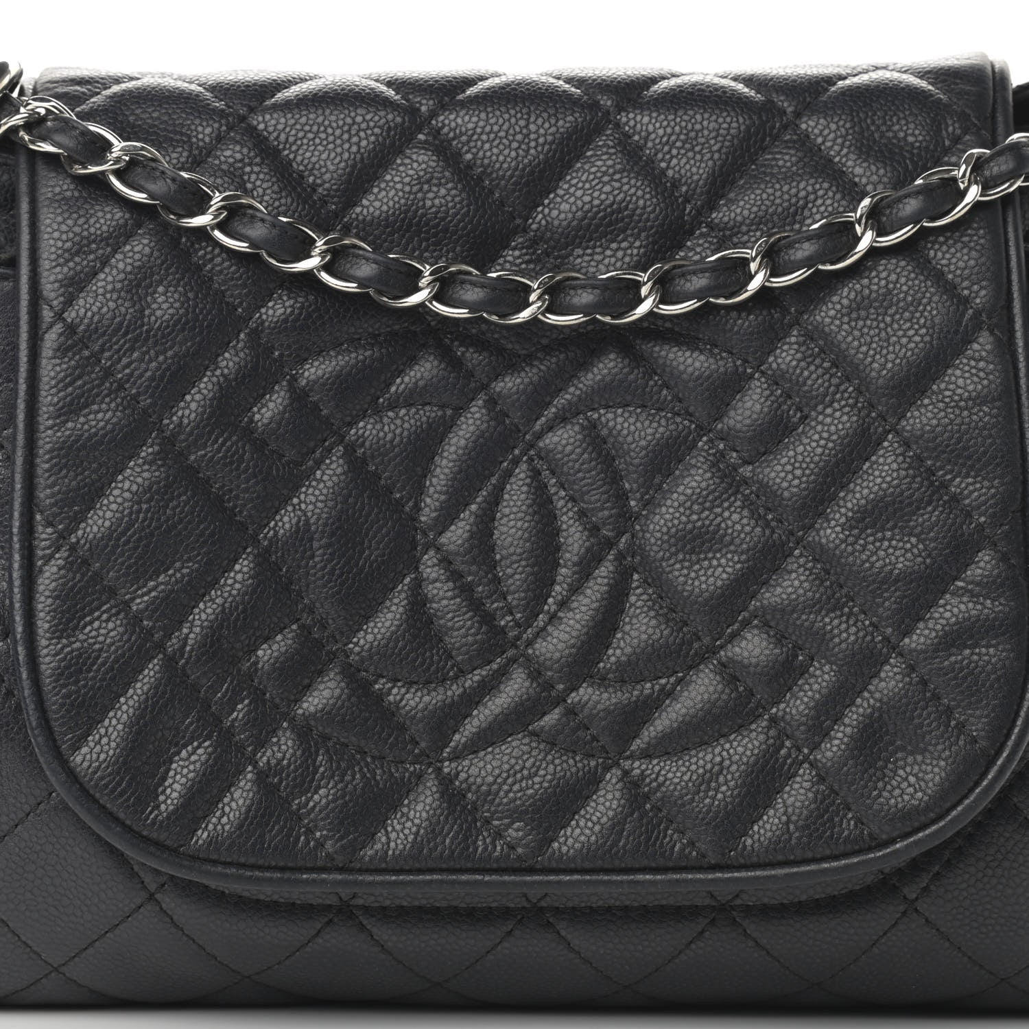 Chanel Caviar Quilted Timeless Accordion Flap Black 8 of 10
