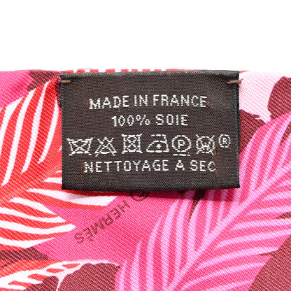 Hermes Silk Jaguar Quetzal Twilly Fuchsia Rose Bordeaux 4 of 4