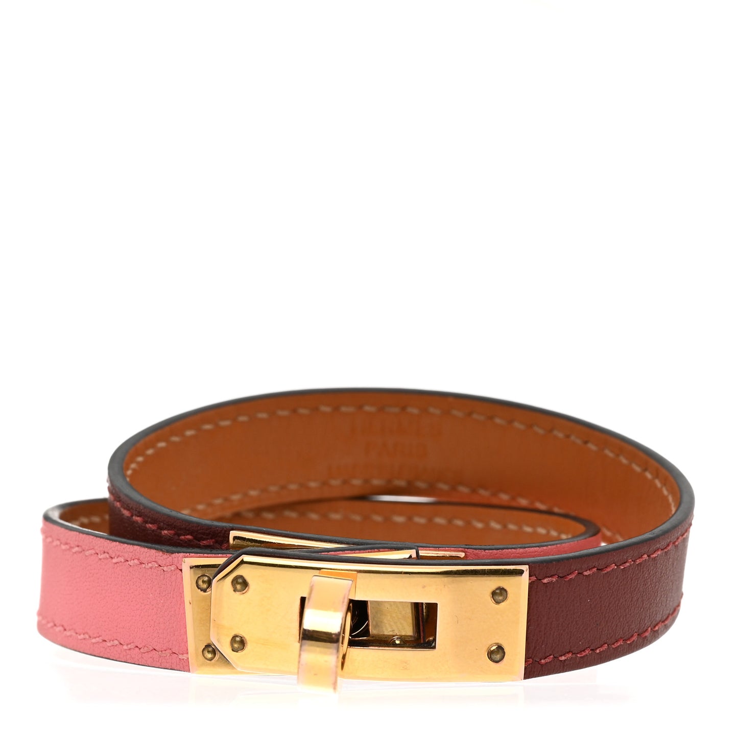 Swift Kelly Double Tour Bracelet T3 Rouge H Rose D'ete