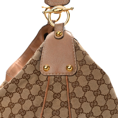 Gucci Monogram Hobo Beige 18 of 22