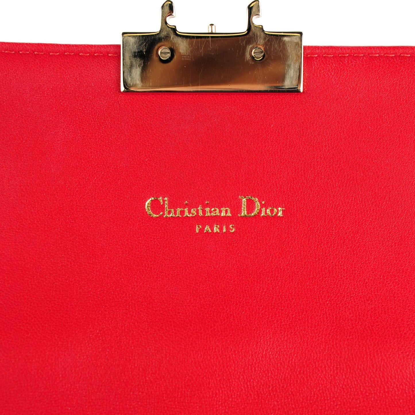 Lambskin Cannage Miss Dior Promenade Pouch Red