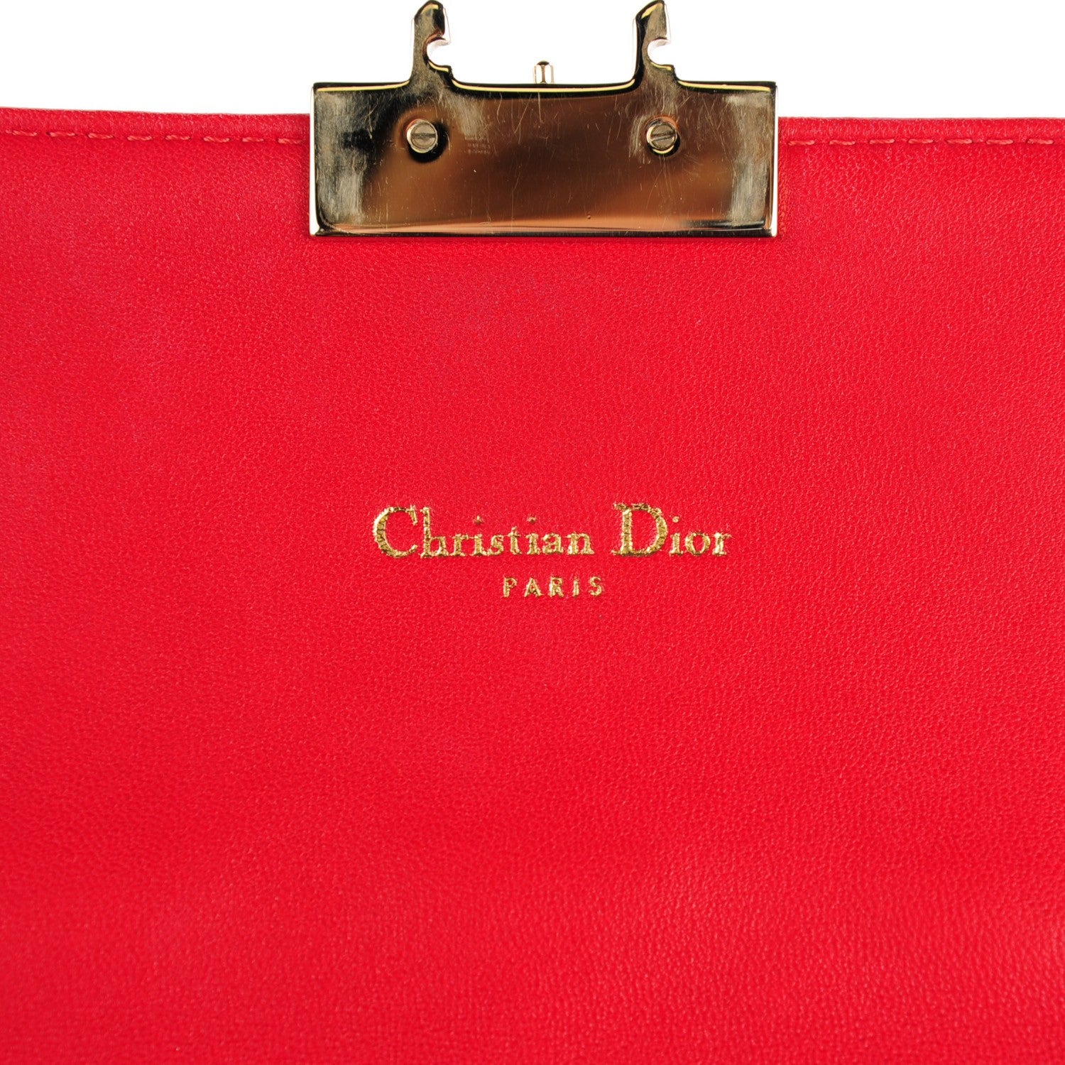 Christian Dior Lambskin Cannage Miss Dior Promenade Pouch Red 6 of 7