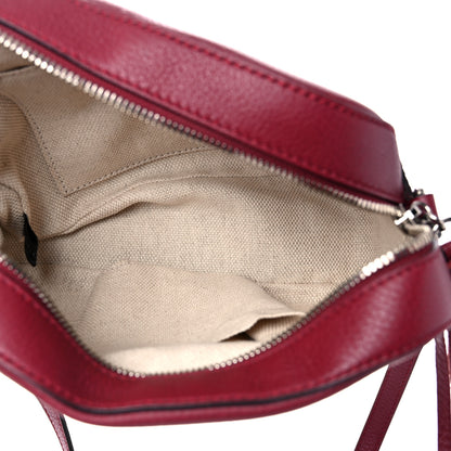 Gucci Pebbled Calfskin Studded Small Soho Disco Bag Soft Burgundy 5 of 10