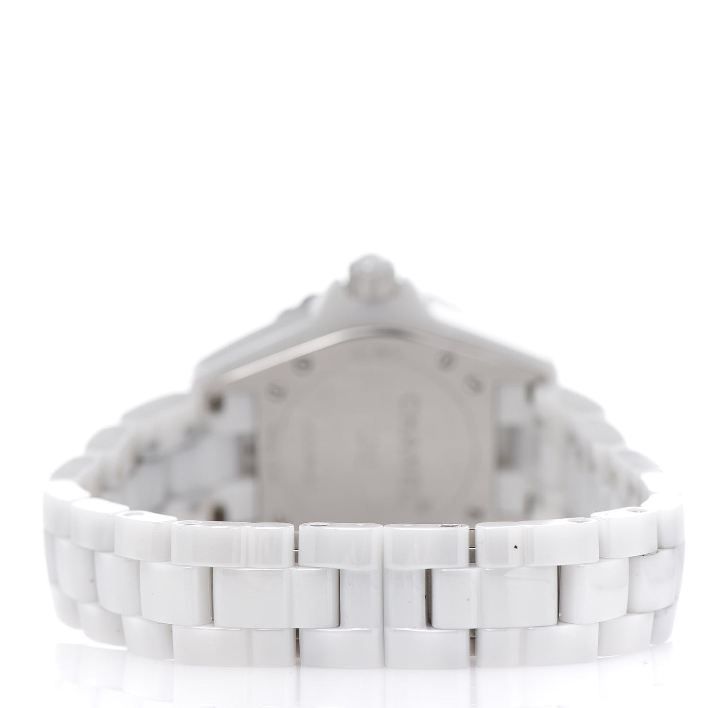 Stainless Steel Ceramic Diamond Mother of Pearl 33mm J12 Quartz Watch White