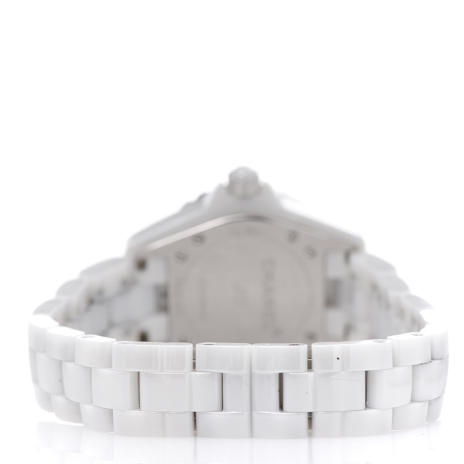 Chanel Stainless Steel Ceramic Diamond Mother of Pearl 33mm J12 Quartz Watch White 4 of 6