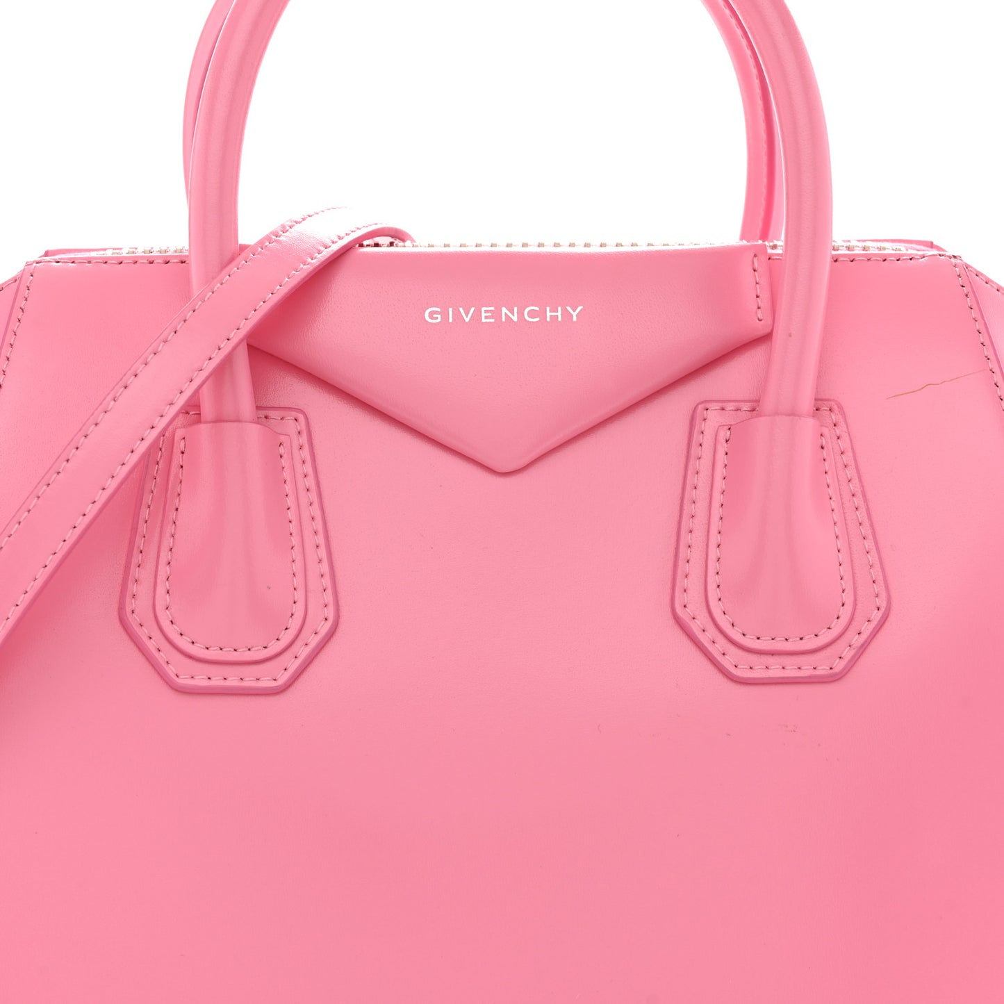 Shiny Lord Calfskin Small Antigona Bright Pink