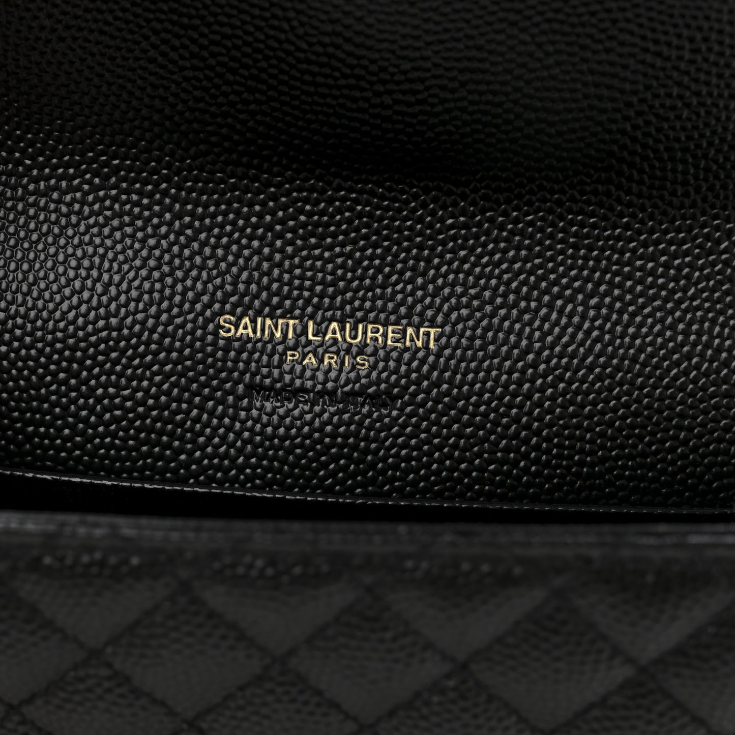 Grain De Poudre Textured Mixed Matelasse Triquilt Small Monogram Envelope Wallet Black