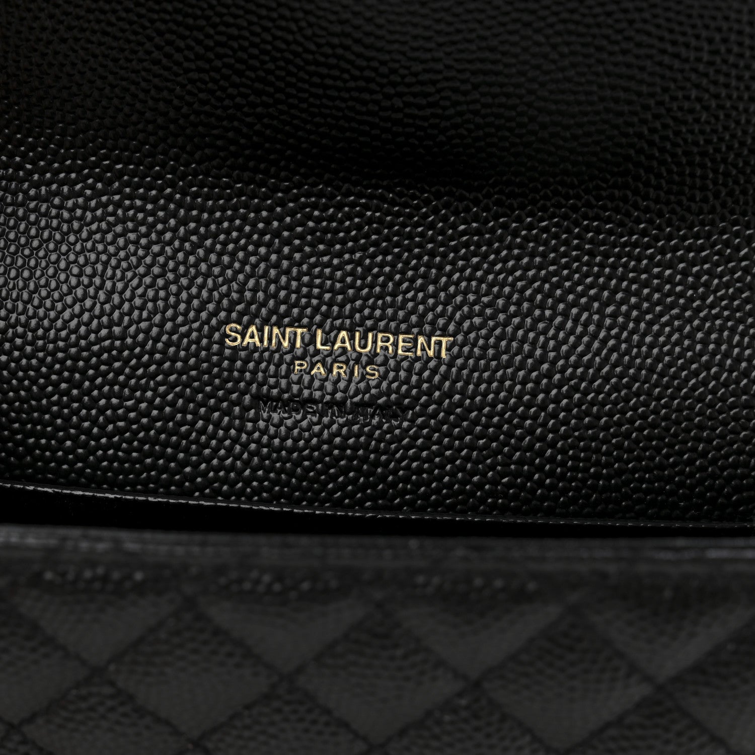 Saint Laurent Grain De Poudre Textured Mixed Matelasse Triquilt Small Monogram Envelope Wallet Black 6 of 10