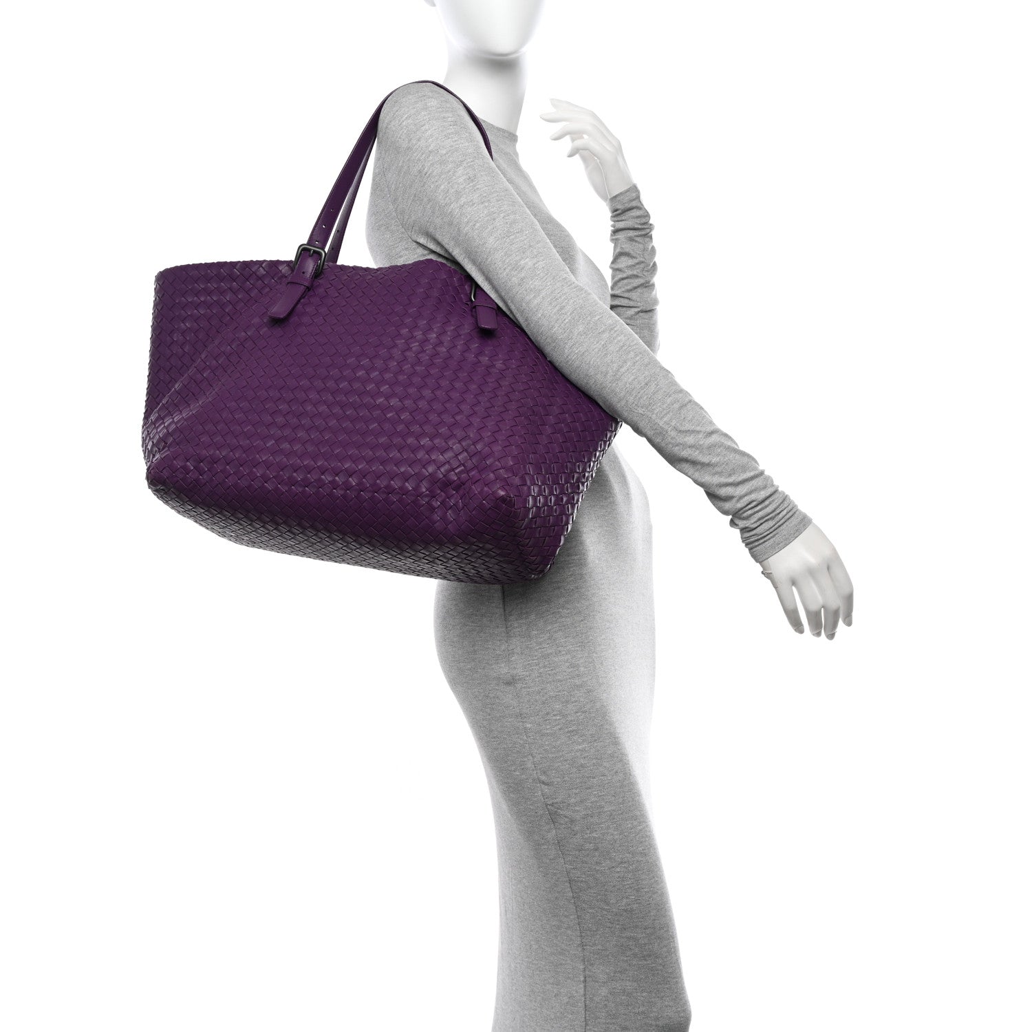 Bottega Veneta Nappa Intrecciato Large Cesta Tote Eggplant 2 of 14