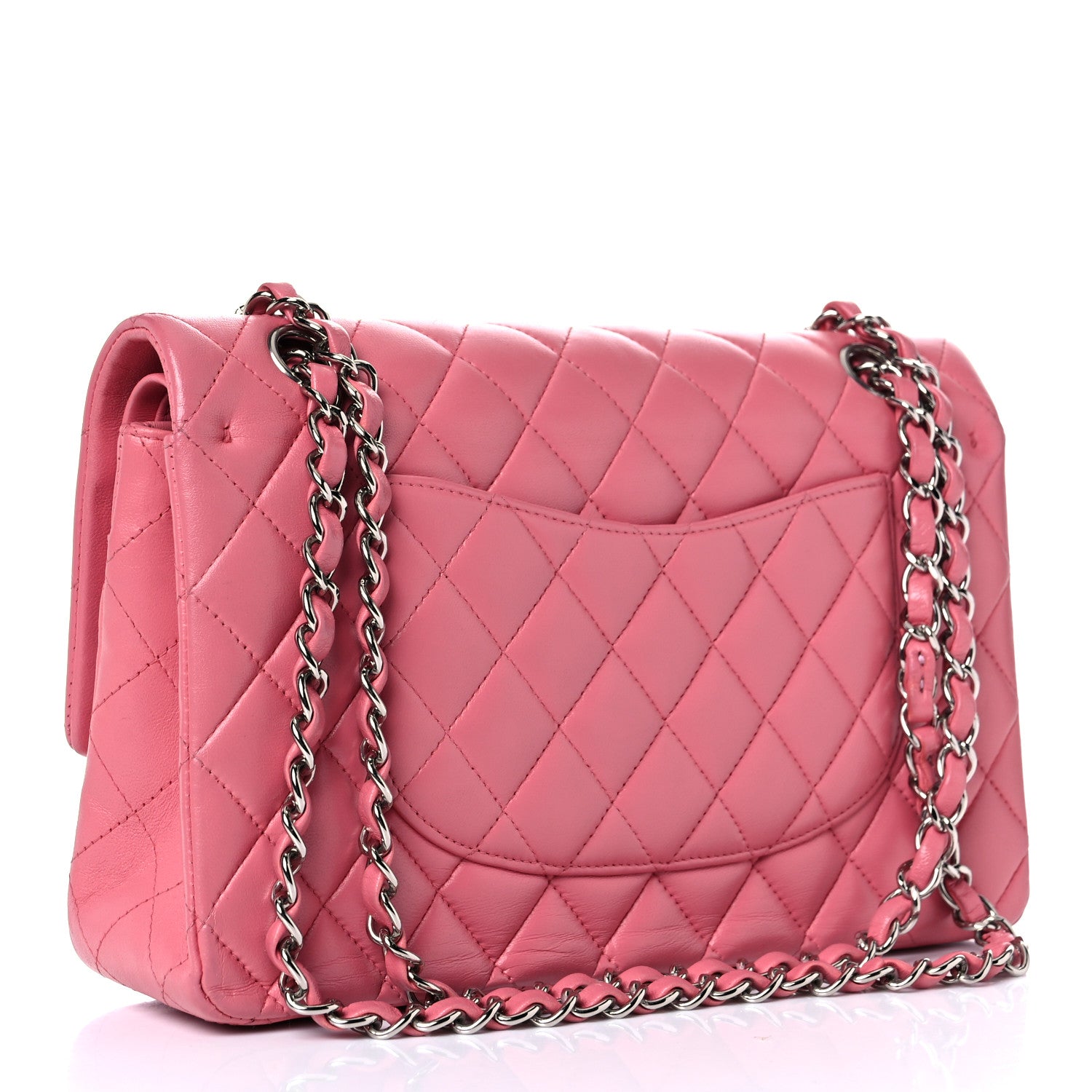 Chanel Lambskin Quilted Medium Double Flap Pink 3 of 15