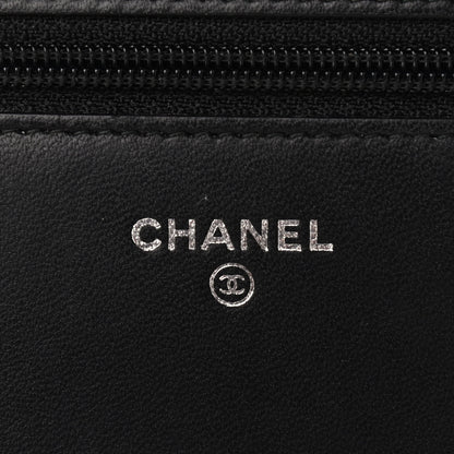 Chanel Lambskin Boy Wallet on Chain WOC So Black 6 of 17