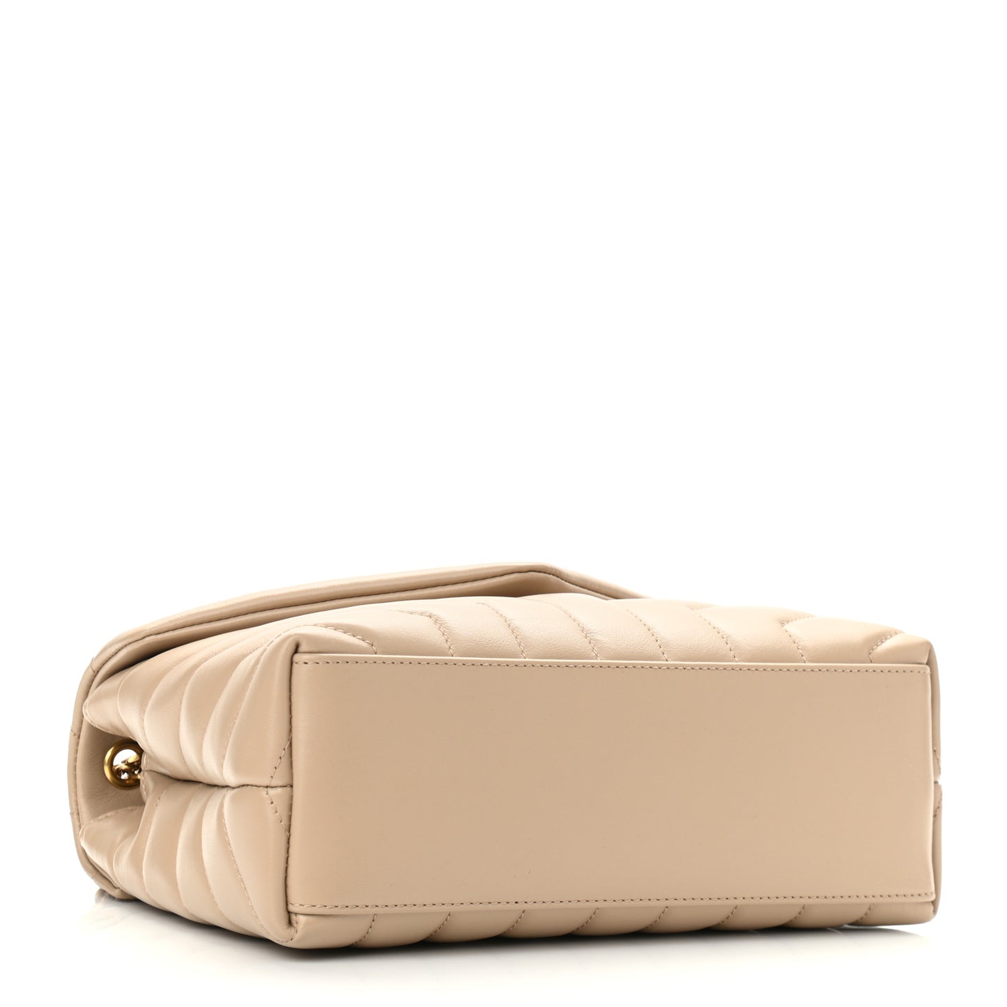Calfskin Y Quilted Monogram Small Loulou Chain Satchel Dark Beige