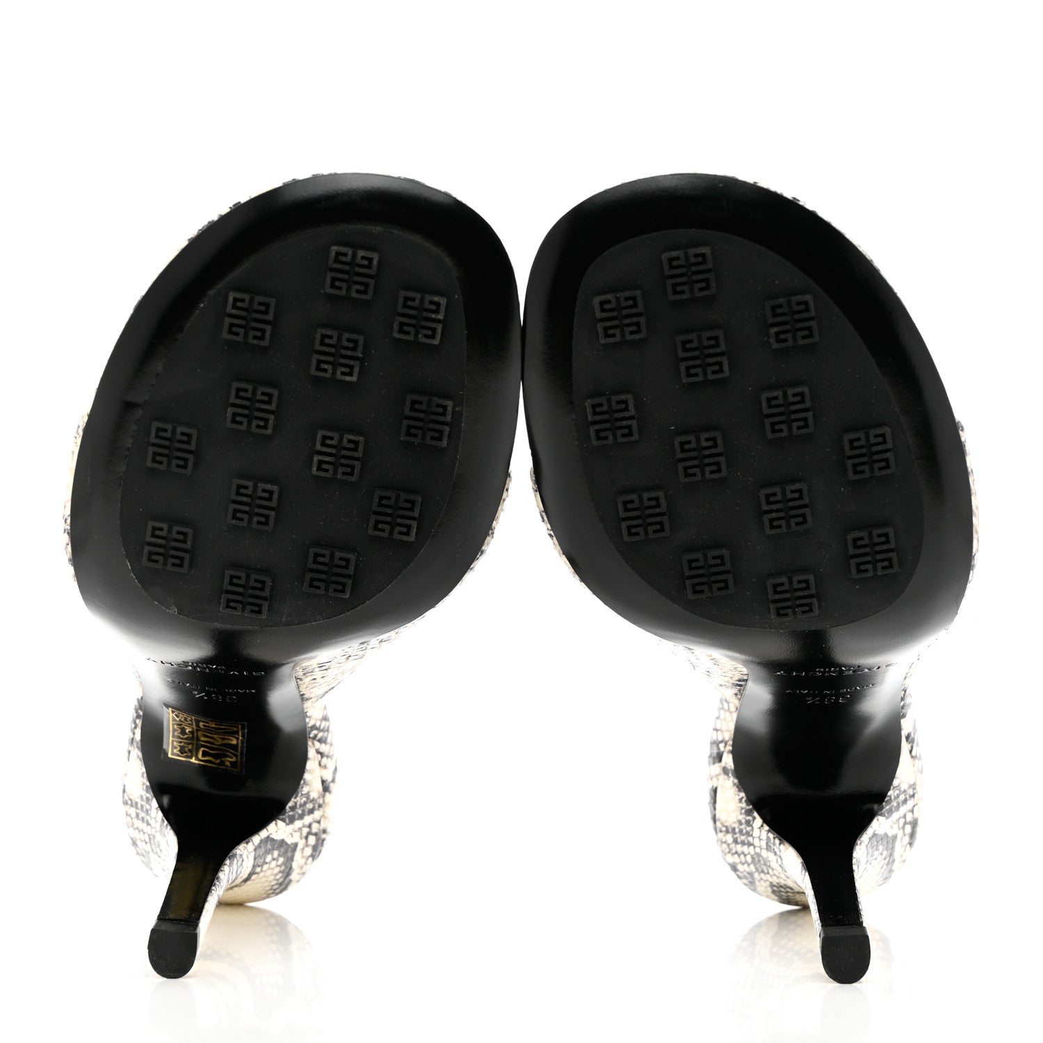 Givenchy Snakeskin Embossed Look Book Thong Mules 38.5 Stone Grey 5 of 8