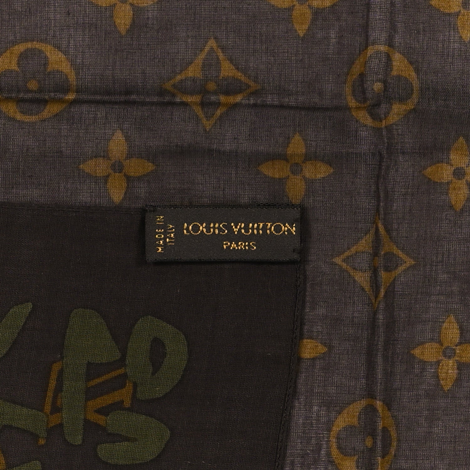 Louis Vuitton Silk Graffiti Monogoram Scarf 2 of 3