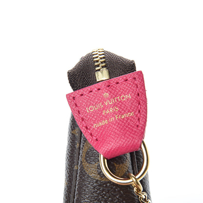 Louis Vuitton Monogram 2019 Christmas Animation Mini Courchevel Pochette Accessories Fuchsia 6 of 9