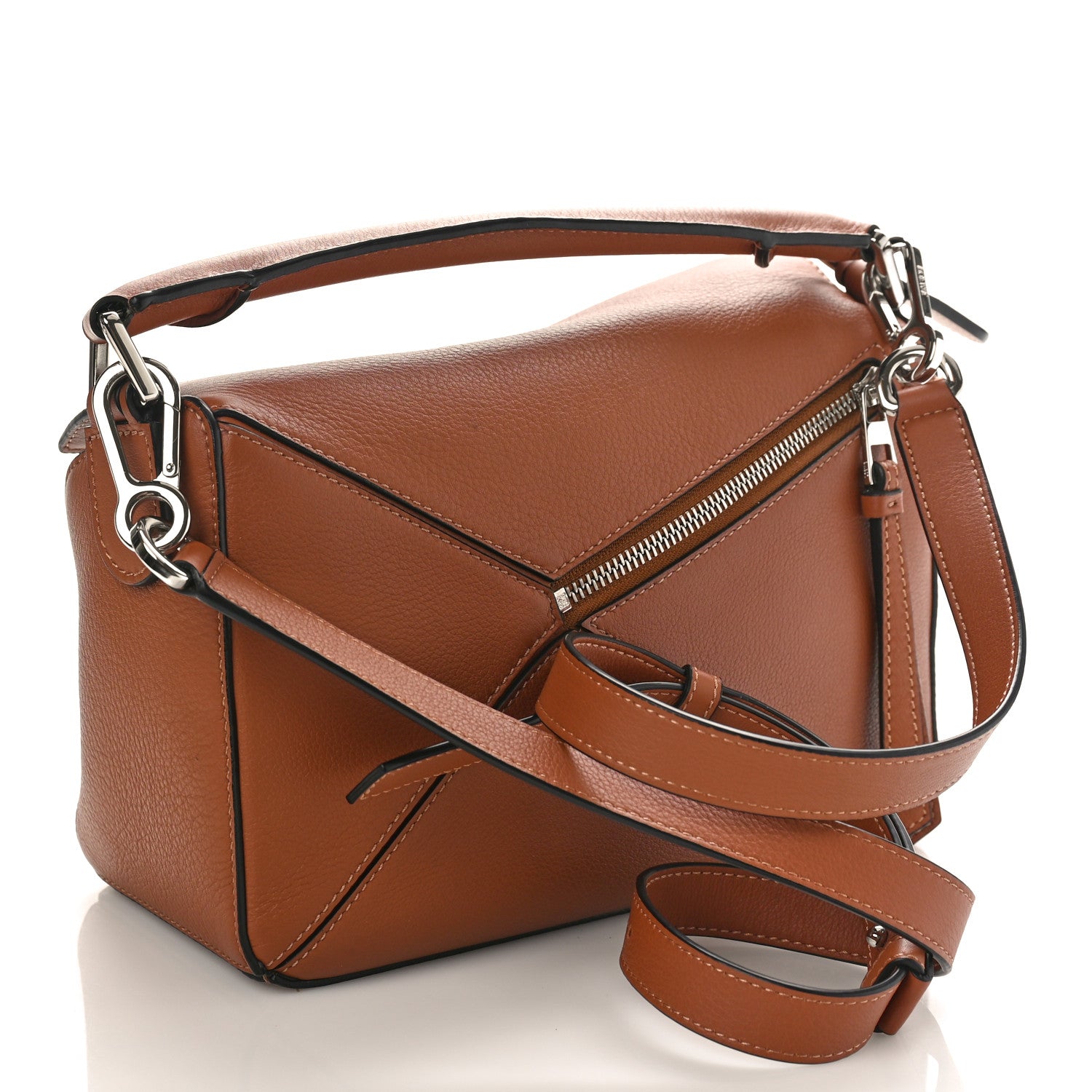 Loewe Calfskin Small Puzzle Bag Tan 2 of 8