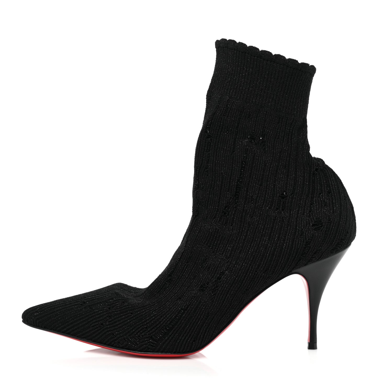 Tricot Lurex Sandrine 80 Sock Ankle Boots 38 Black