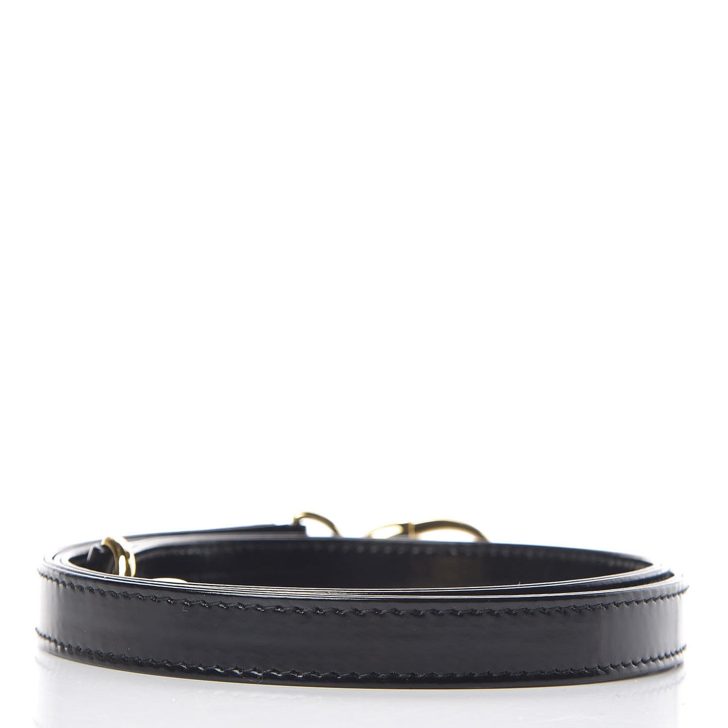 Patent Calfskin Lady Dior Shoulder Strap Black