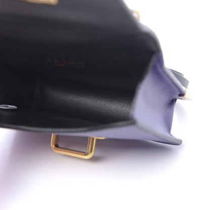 Prada Saffiano Astrology Mini Cahier Bag Viola Black 6 of 10