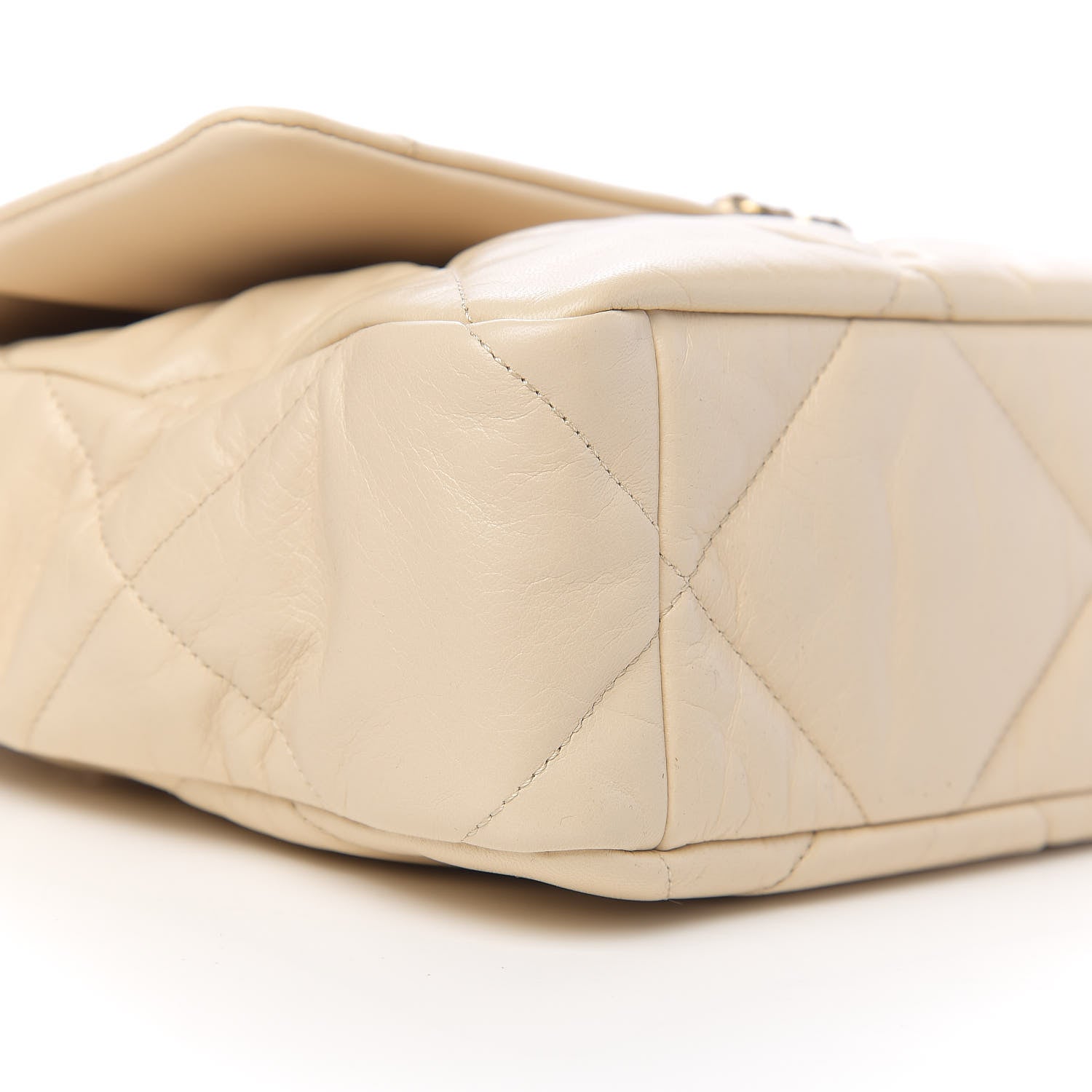 Chanel Lambskin Quilted Large 19 Flap Beige 6 of 8