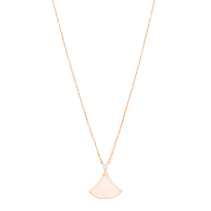 Bulgari 18K Rose Gold Diamond Mother of Pearl Divas' Dream Pendant Necklace 1 of 6