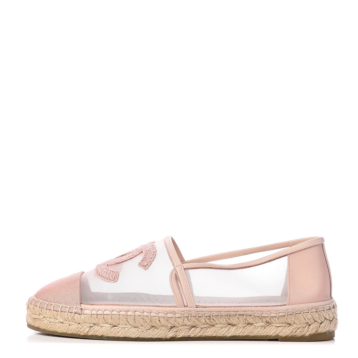Chanel Mesh Grosgrain CC Espadrilles 40 Pink 1 of 10