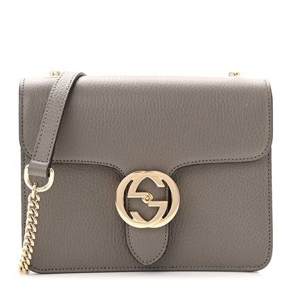 Gucci Dollar Calfskin Small Interlocking G Shoulder Bag Loess 1 of 10
