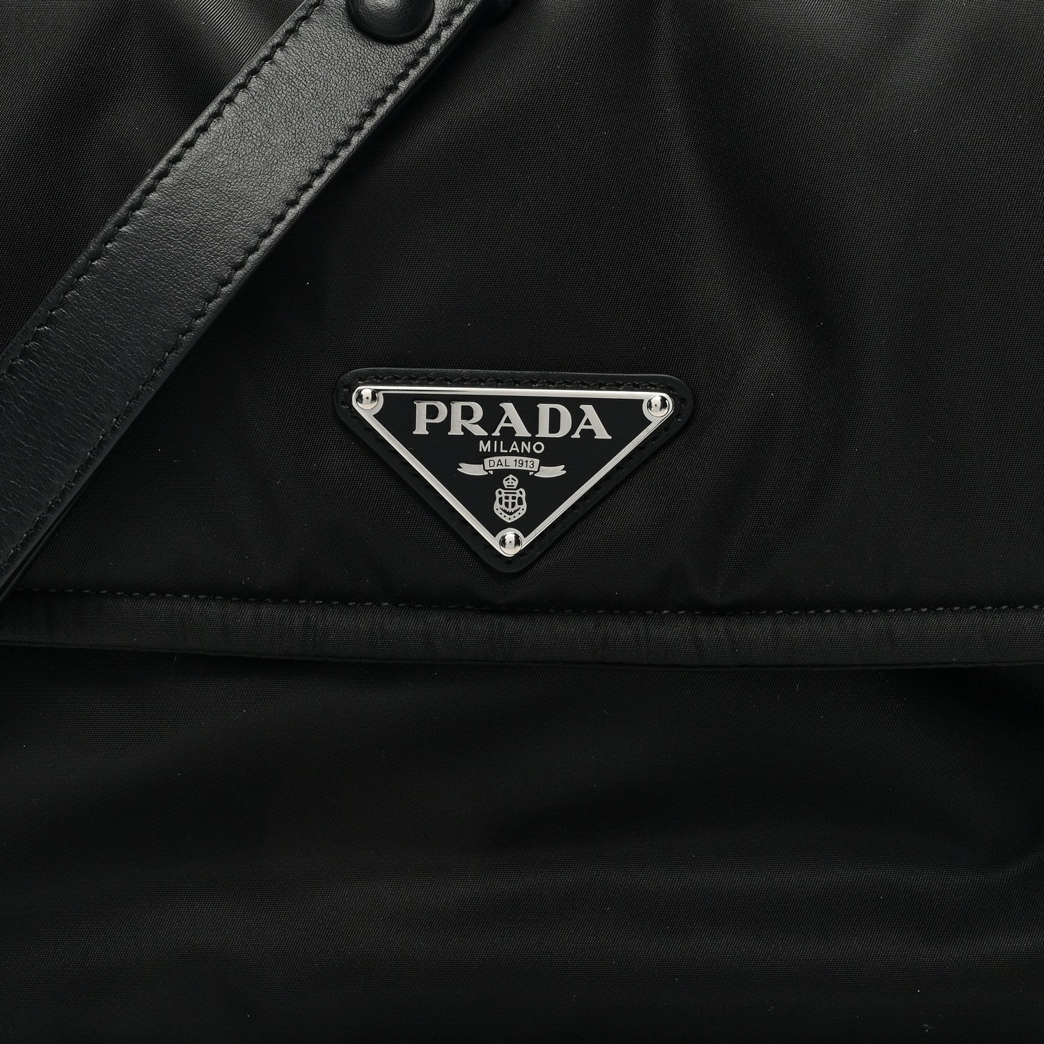 Prada Re-Nylon Vitello Padded Small Flap Shoulder Bag Black 7 of 9