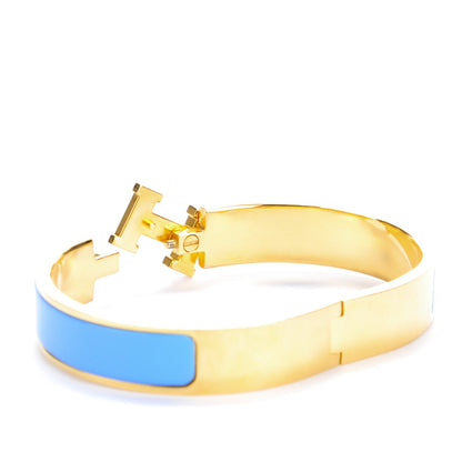 Hermes Enamel Narrow Clic Clac H Bracelet GM Bleu Transat 3 of 5